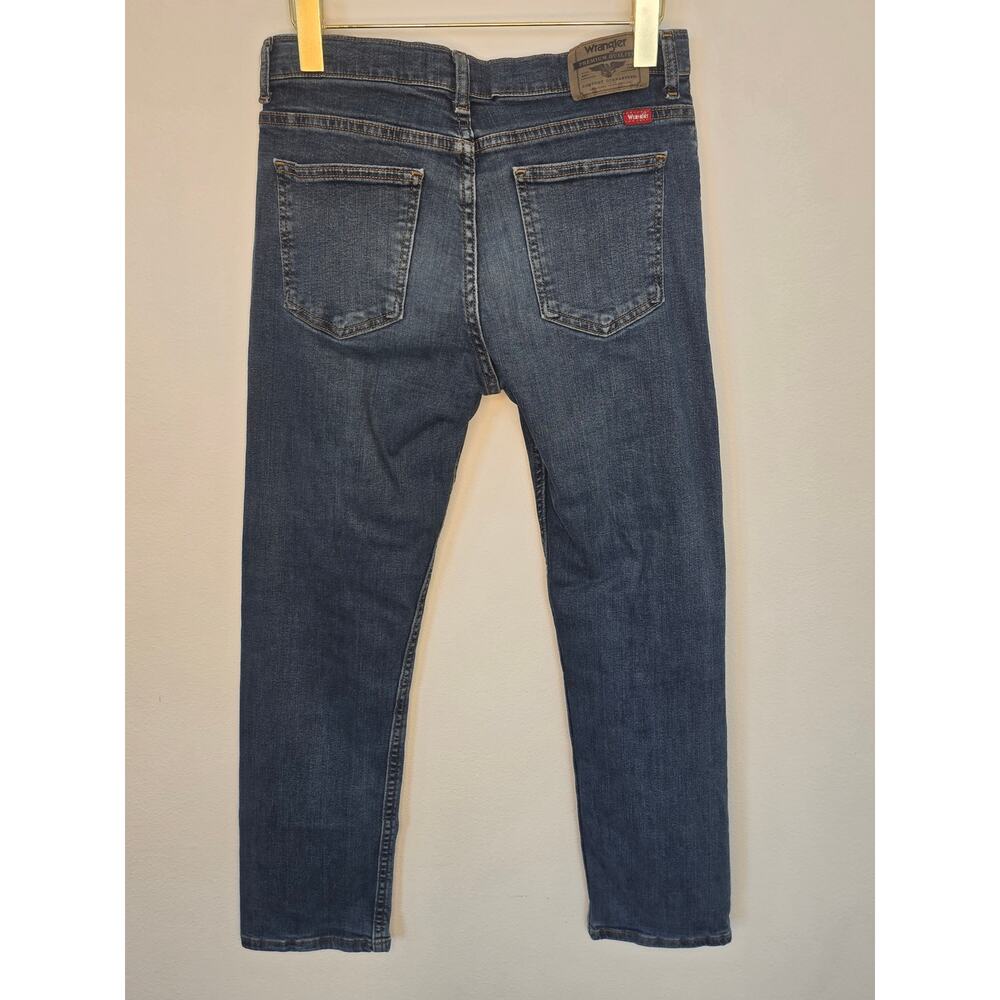 Wrangler Boys Youth Dark Wash Stretch Jeans - Size 16 Regular (Adjustable Waist) - Picture 4 of 6